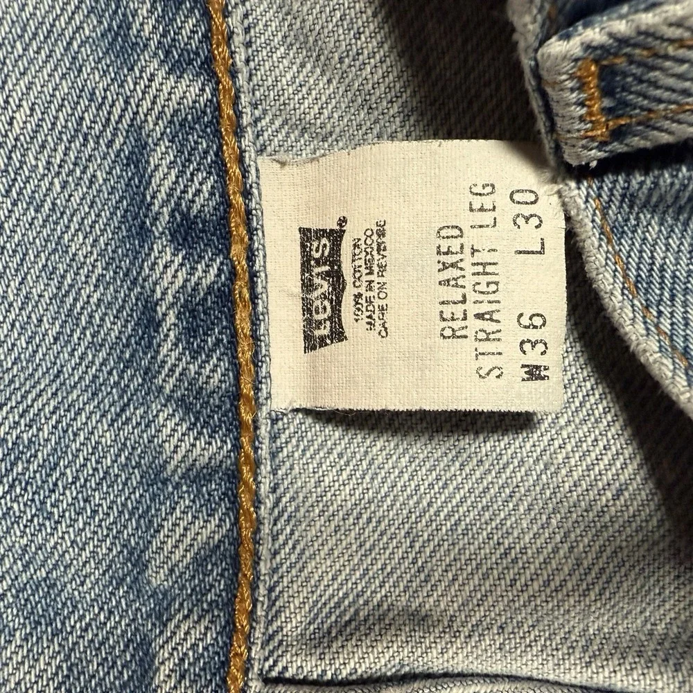 Levis Jeans Mens 36(34)x30 Blue Relaxed Fit‎ Straight Leg Vintage